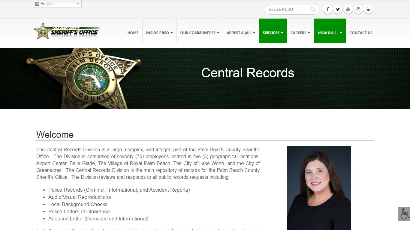 Central Records - Palm Beach County Sheriff's Office